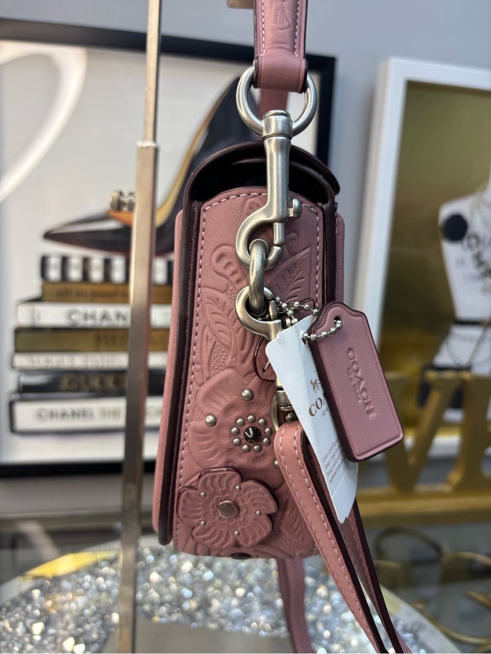 Coach 2017 Page Crossbody Bag with Tea Rose Tooling NWT - Picture 7 of 15
